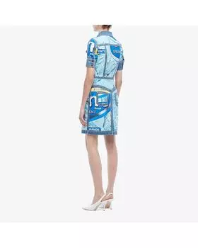 Платье Moschino Consumer Print Denim Dress, мульти