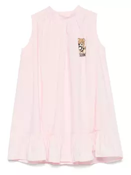 Платье Moschino Kids с принтом Teddy Bear, розовый