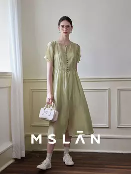 Платье Mslan с разрезом, черный