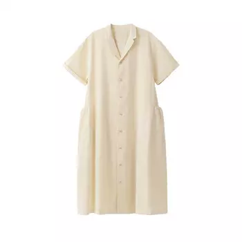 Платье Muji Idee с короткими рукавами, темно-бежевый