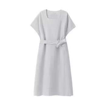 Платье Muji Idee с поясом, светло-серый