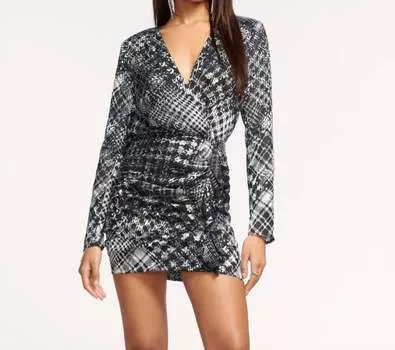 Платье Myla в узоре «гусиная лапка» Ramy Brook