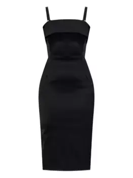 Платье на атласных бретелях DOLCE & GABBANA, черный