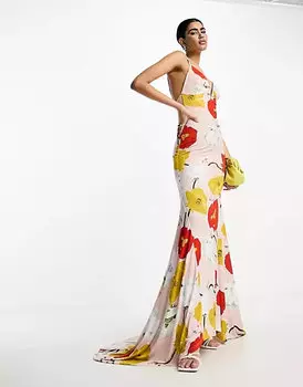 Платье на бретельках Asos Design, мультиколор