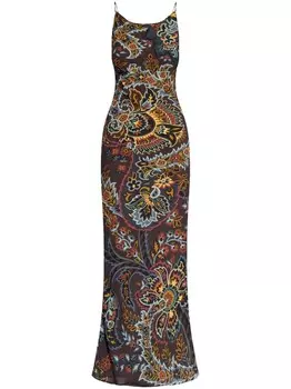 Платье на бретельках ETRO, коричневый