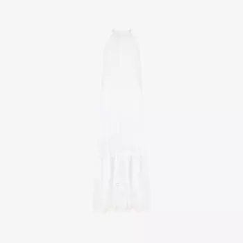 Платье на бретелях Ro&Zo Broderie-Hem с вышитым подолом, белый