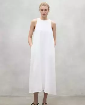 Платье на бретелях с застежкой на пуговицы сзади Ecoalf, белый