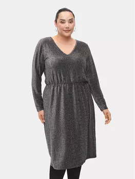 Платье на каждый день цвета обычного кроя Zizzi, серебряный