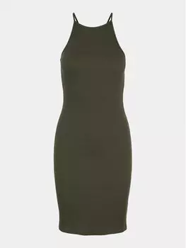 Платье на каждый день, облегающее Pieces, зеленый