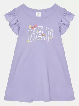 Платье на каждый день обычный крой 744470-01 Gap, фиолетовый