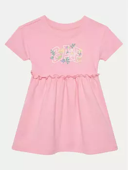 Платье на каждый день обычный крой 736116-00 Gap, розовый