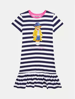 Платье на каждый день обычный крой 313957382001 Polo Ralph Lauren, синий