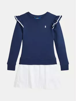 Платье на каждый день обычный крой 313957742001 Polo Ralph Lauren, синий