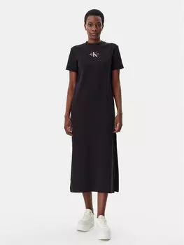 Платье на каждый день обычный крой Monologo J20J225543 Calvin Klein Jeans, черный