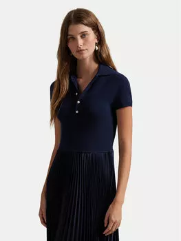 Платье на каждый день обычный крой 211959913001 Polo Ralph Lauren, синий