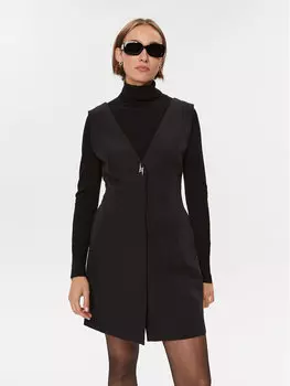 Платье на каждый день приталенного кроя Bruuns Bazaar, черный