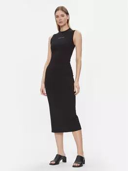 Платье на каждый день приталенного кроя Tommy Jeans, черный