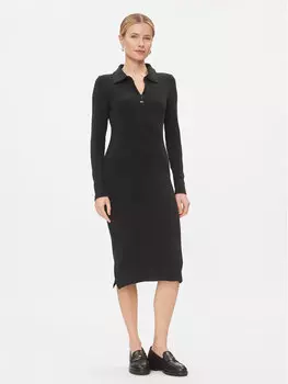Платье на каждый день приталенного кроя Tommy Jeans, черный