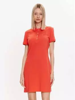 Платье на каждый день приталенного кроя Lacoste, красный