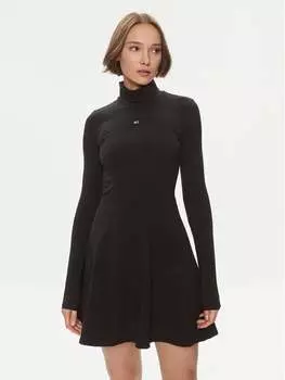 Платье на каждый день приталенного кроя Tommy Jeans, черный