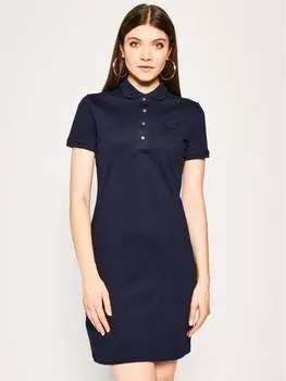 Платье на каждый день приталенного кроя Lacoste, синий