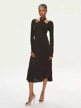 Платье на каждый день приталенного кроя Bruuns Bazaar, черный