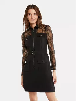 Платье на каждый день приталенного кроя Morgan, черный