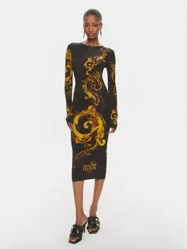 Платье на каждый день приталенного кроя Versace Jeans Couture, черный