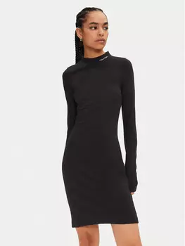 Платье на каждый день приталенного кроя Calvin Klein Jeans, черный