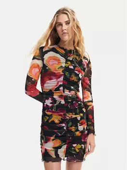 Платье на каждый день приталенного кроя Desigual, черный