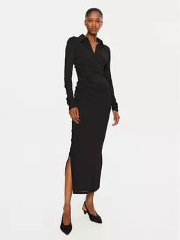 Платье на каждый день приталенного кроя Marella, черный