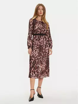 Платье на каждый день приталенного кроя Rinascimento, коричневый