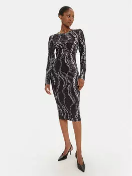 Платье на каждый день приталенного кроя Versace Jeans Couture, черный