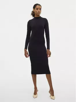 Платье на каждый день приталенного кроя Vero Moda, черный