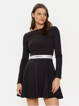 Платье на каждый день приталенного кроя Tommy Jeans, черный