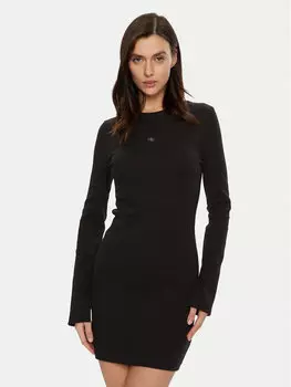 Платье на каждый день приталенного кроя Calvin Klein Jeans, черный