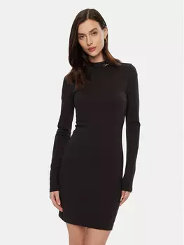 Платье на каждый день приталенного кроя Calvin Klein Jeans, черный