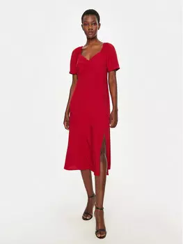 Платье на каждый день приталенного кроя Gap, красный