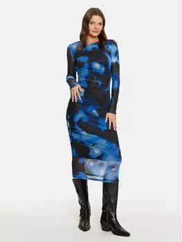 Платье на каждый день приталенного кроя Jdy, синий