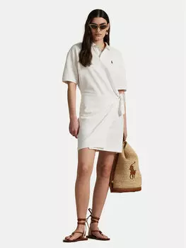 Платье на каждый день прямого покроя 211A88516002 Polo Ralph Lauren, белый