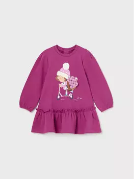 Платье на каждый день, стандартного кроя Mayoral, розовый