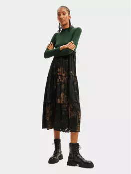 Платье на каждый день, стандартного кроя Desigual, зеленый