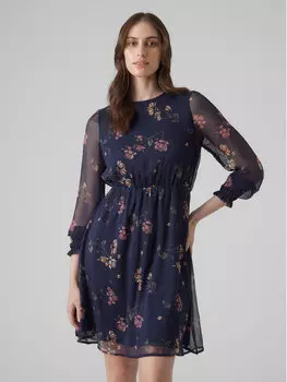 Платье на каждый день, стандартного кроя Vero Moda, синий