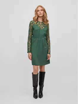 Платье на каждый день, стандартного кроя Vila, зеленый
