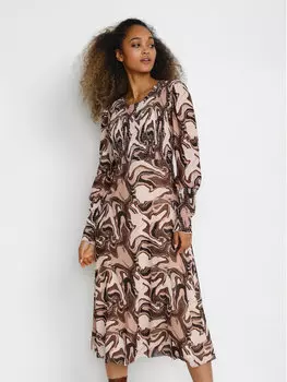 Платье на каждый день, стандартного кроя Cream, коричневый