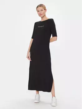 Платье на каждый день, стандартного кроя Emporio Armani, черный