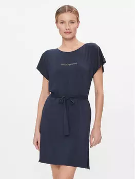 Платье на каждый день, стандартного кроя Emporio Armani, синий