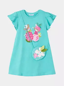 Платье на каждый день, стандартного кроя Mayoral, синий