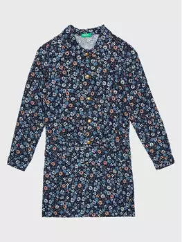 Платье на каждый день, стандартного кроя United Colors Of Benetton, синий