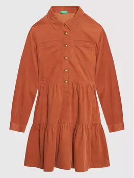 Платье на каждый день, стандартного кроя United Colors Of Benetton, коричневый